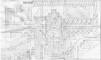 Edie Fake, Sketch for Labyrinth at The Drawing Center, 2019. Courtesy of the artist.